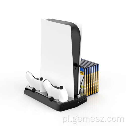 Wielofunkcyjny stojak pionowy z wentylatorem chłodzącym na PS5